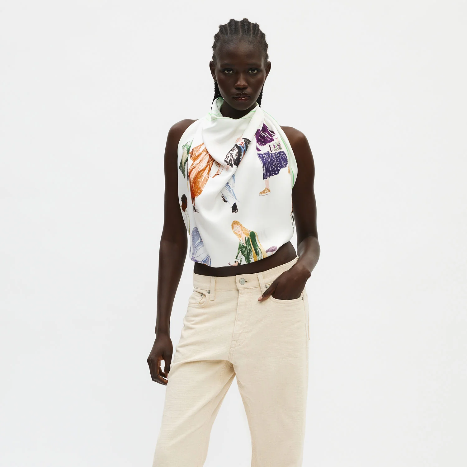 People and Places Silk Scarf 90 - Image 5