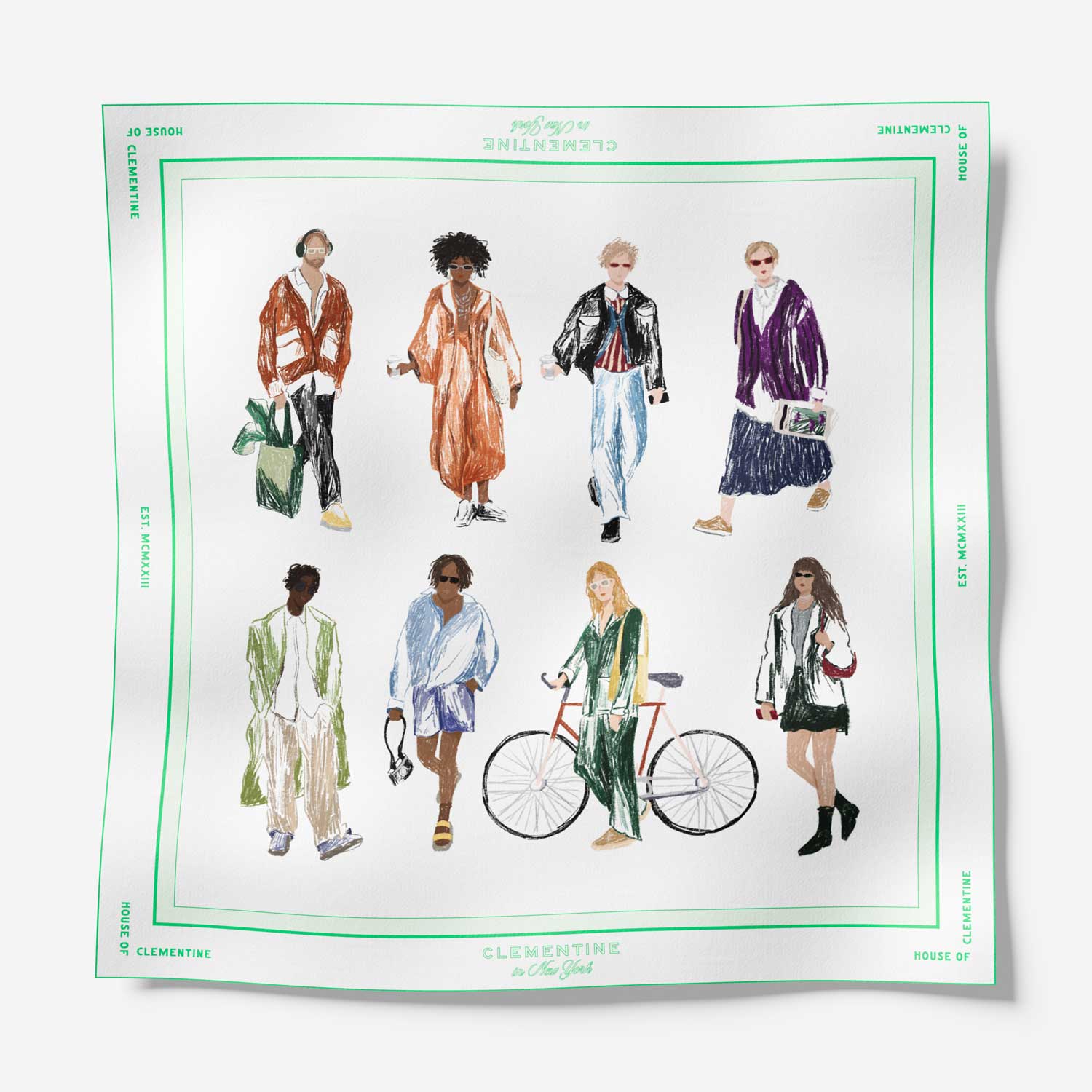 People and Places Silk Scarf 90 - Image 7