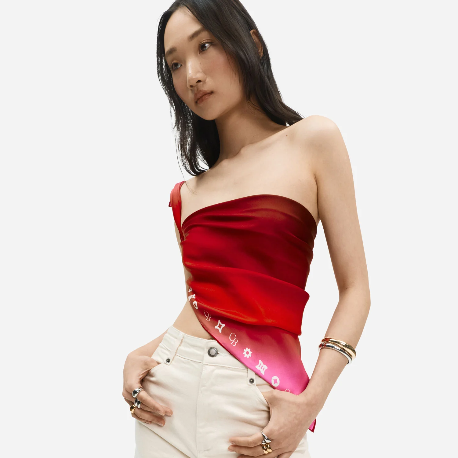 Ombre Organic Silk Scarf - Image 3