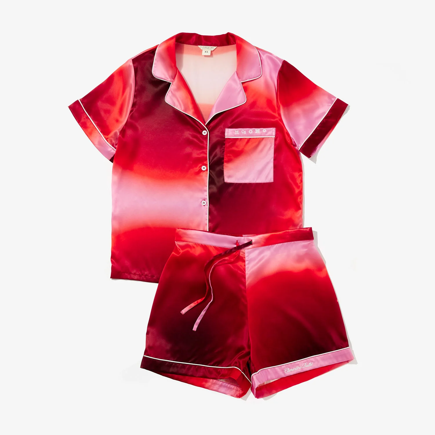 Ombre Organic Silk Short Pajama Set - Image 11