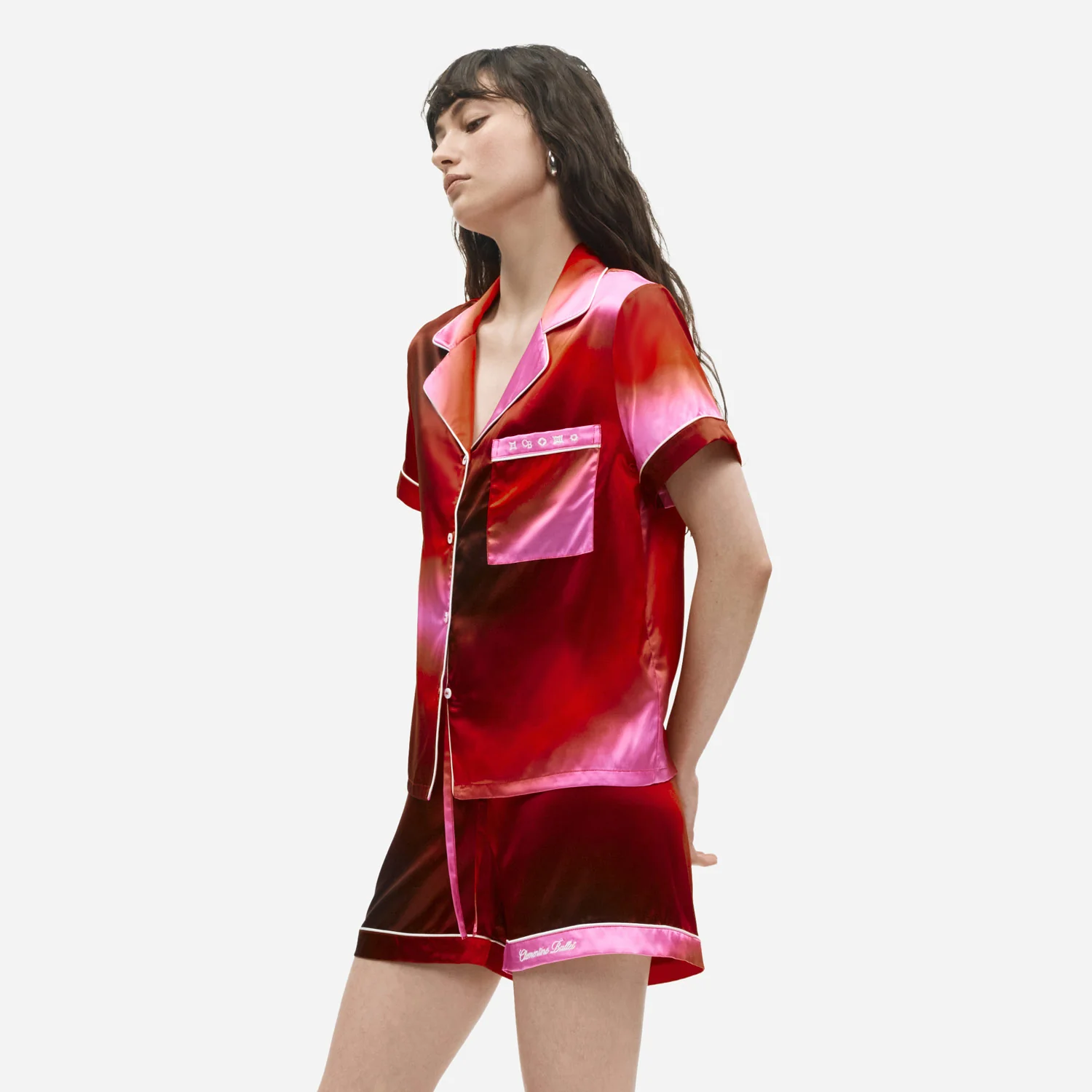 Ombre Organic Silk Short Pajama Set - Image 3
