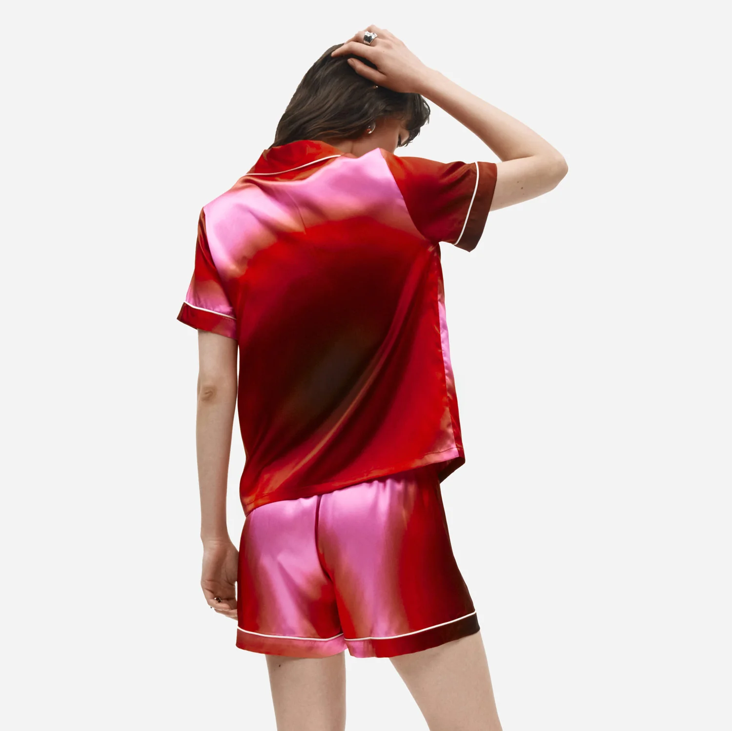 Ombre Organic Silk Short Pajama Set - Image 4