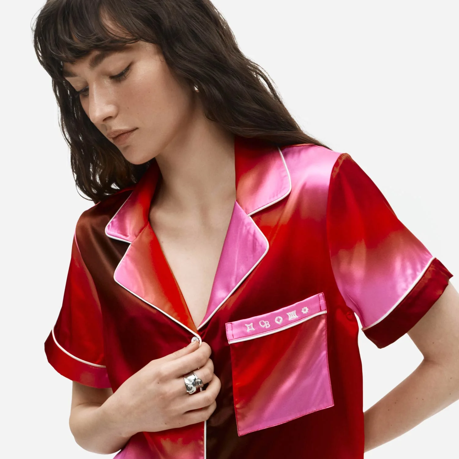 Ombre Organic Silk Short Pajama Set - Image 5