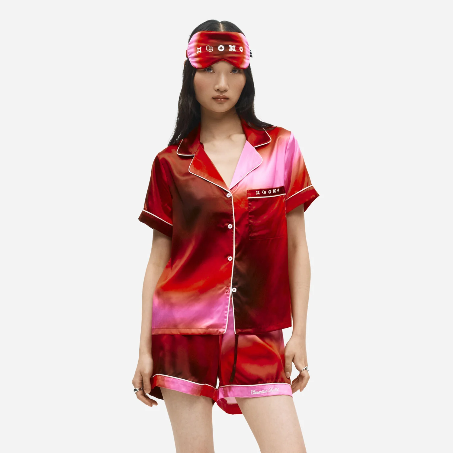 Ombre Organic Silk Short Pajama Set - Image 6