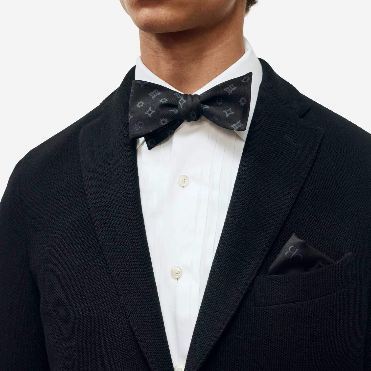 Organic Silk Bow Tie & Pocket Square Set - Image 2