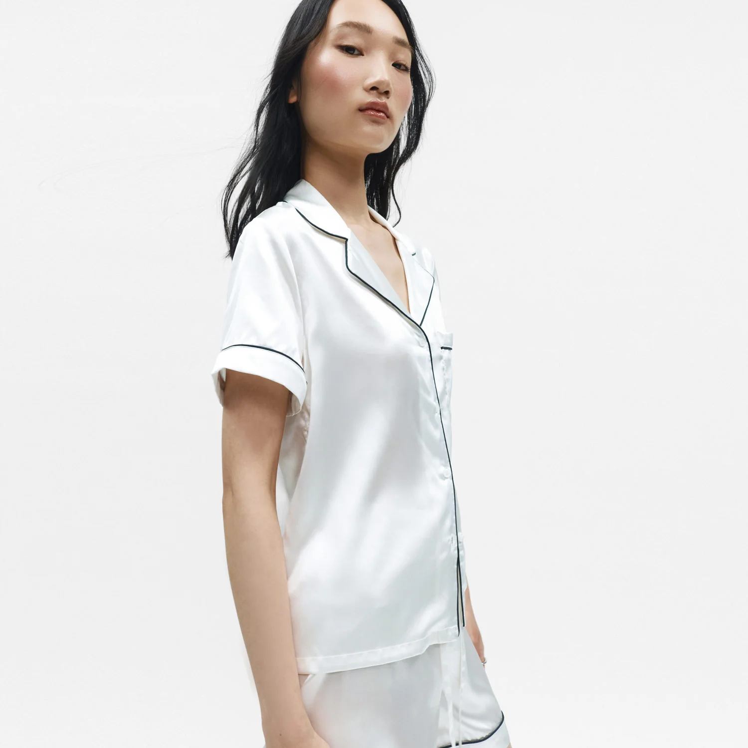Organic Silk Embroidered Pajama Set - Image 11