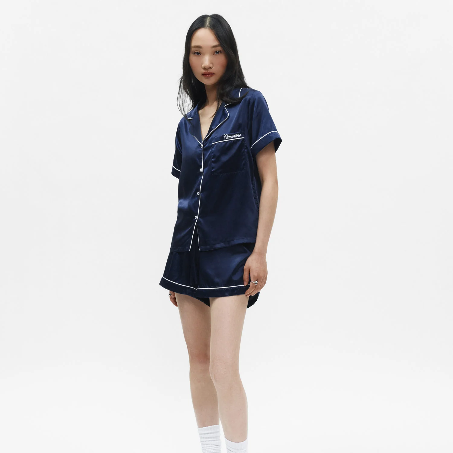 Organic Silk Embroidered Pajama Set - Image 14