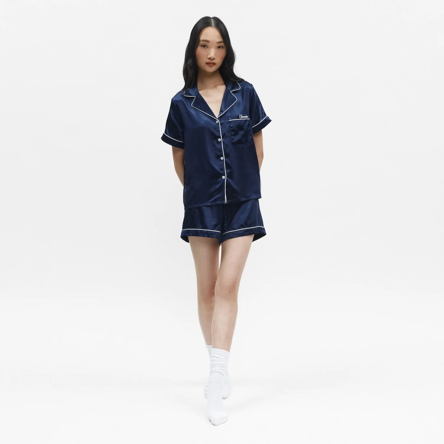 Organic Silk Embroidered Pajama Set - Image 15