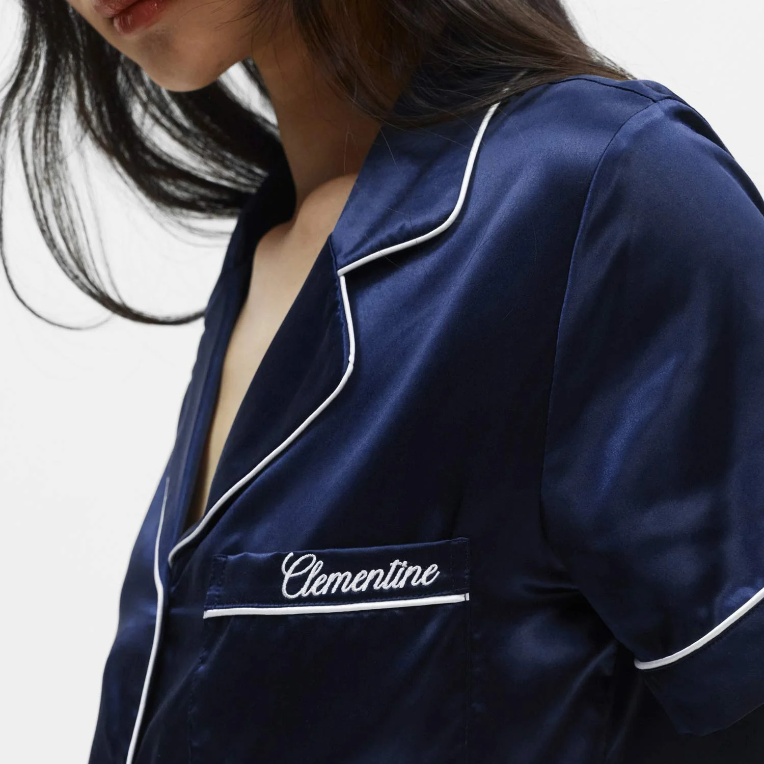 Organic Silk Embroidered Pajama Set - Image 16