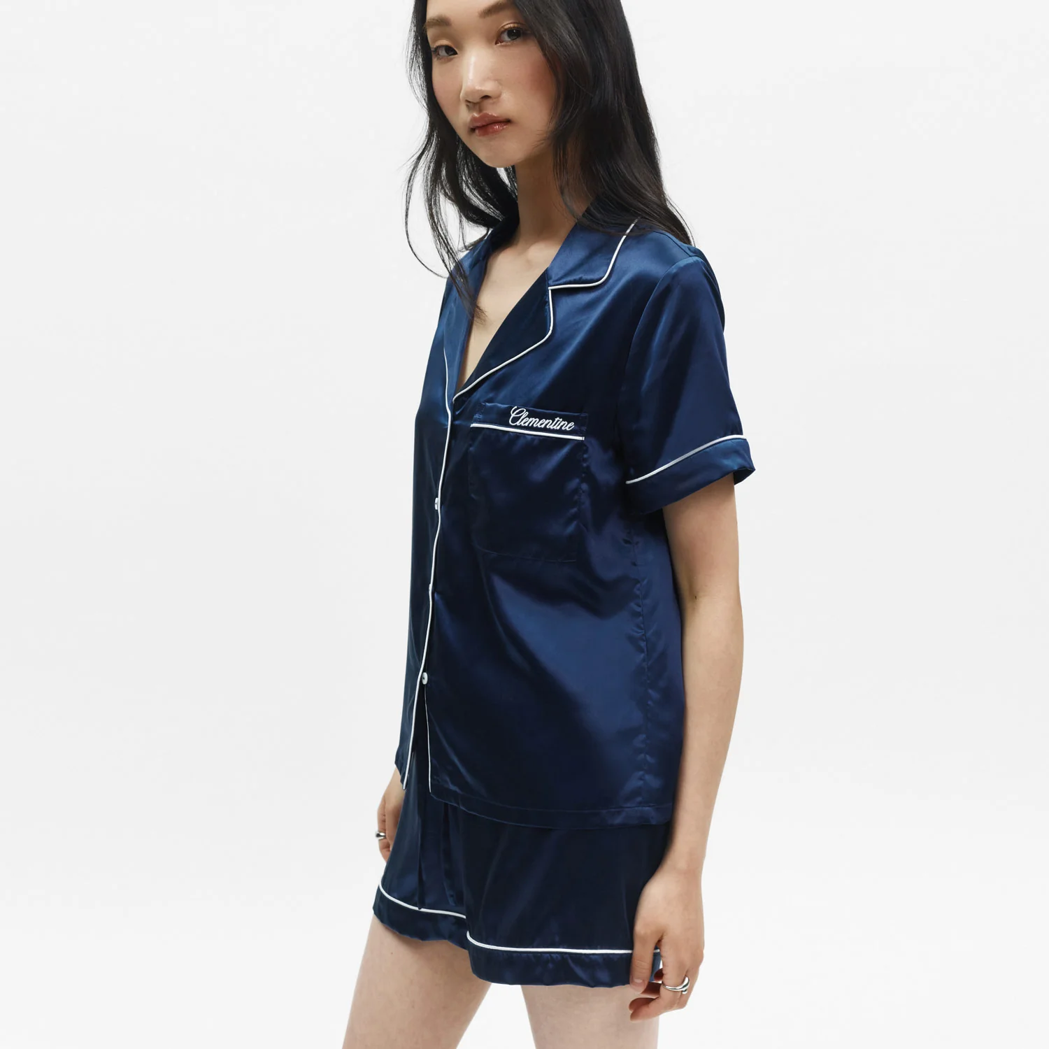 Organic Silk Embroidered Pajama Set - Image 21