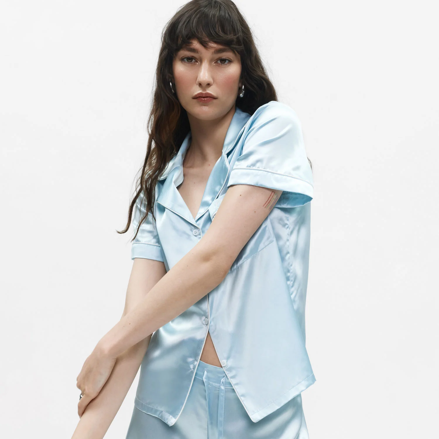 Organic Silk Embroidered Pajama Set - Image 24