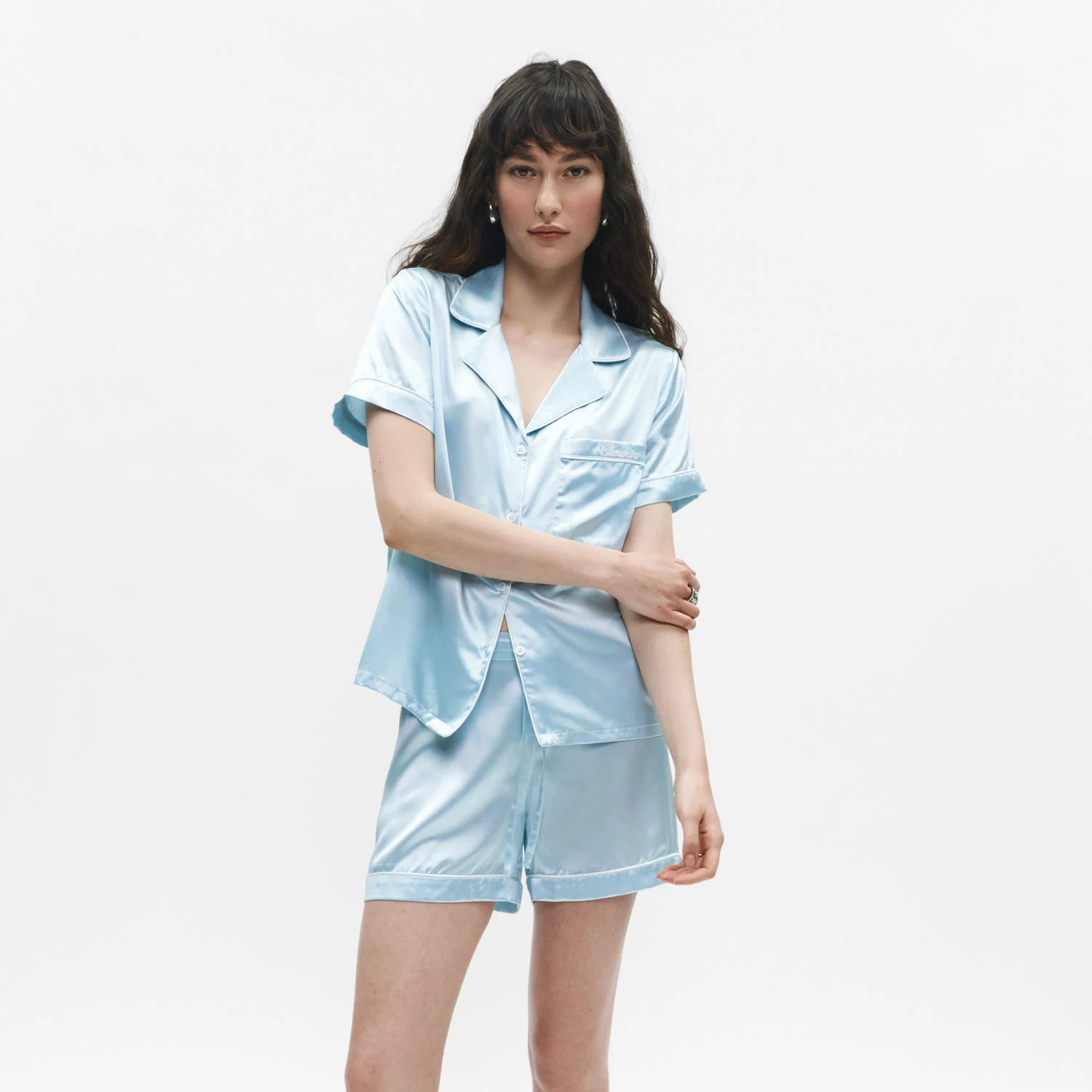 Organic Silk Embroidered Pajama Set - Image 32