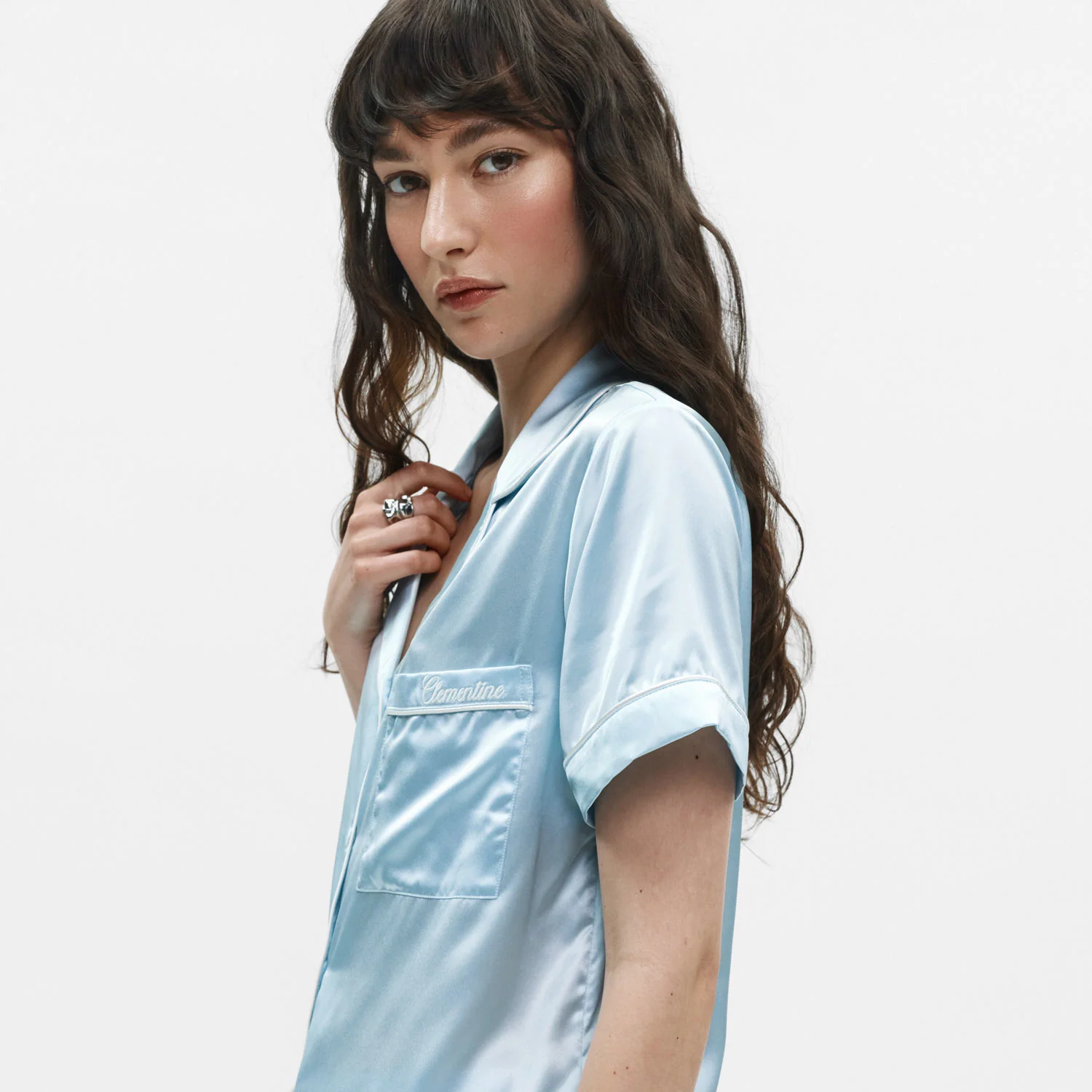 Organic Silk Embroidered Pajama Set - Image 33