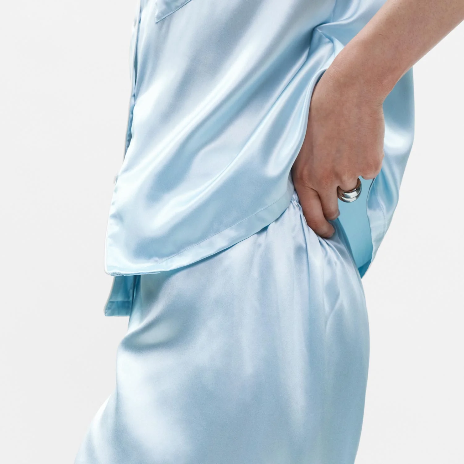 Organic Silk Embroidered Pajama Set - Image 34