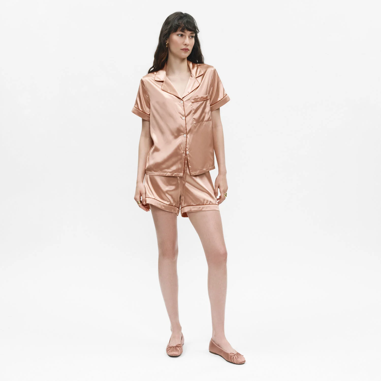 Organic Silk Embroidered Pajama Set - Image 37