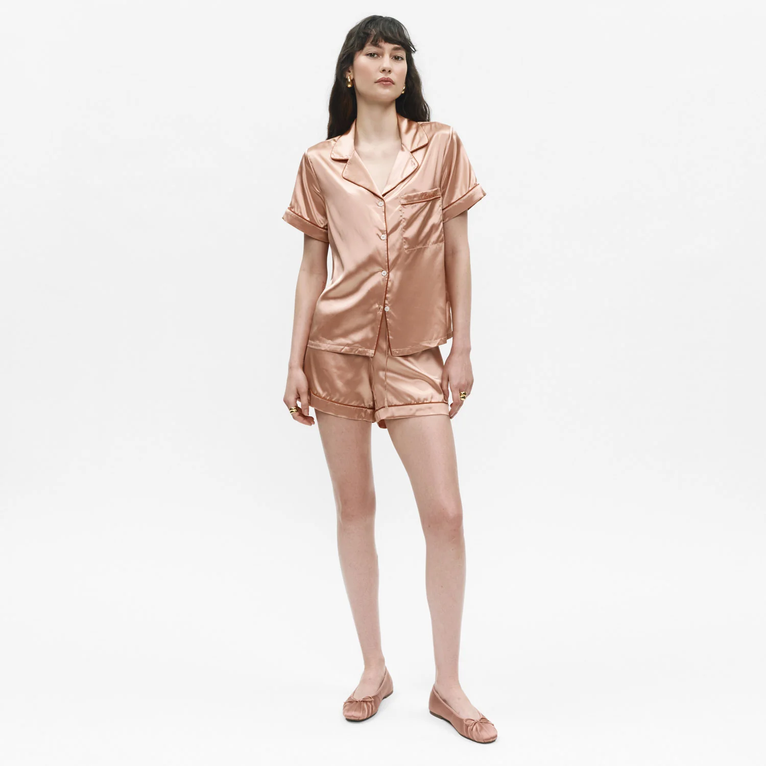 Organic Silk Embroidered Pajama Set - Image 42