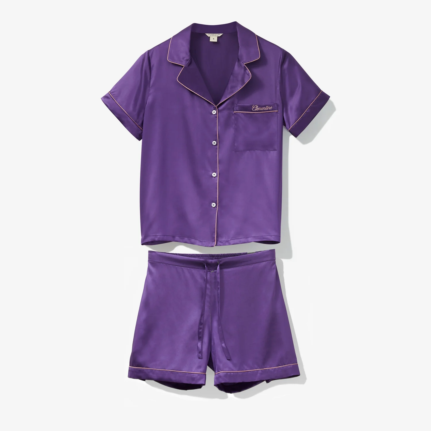 Organic Silk Embroidered Pajama Set - Image 58