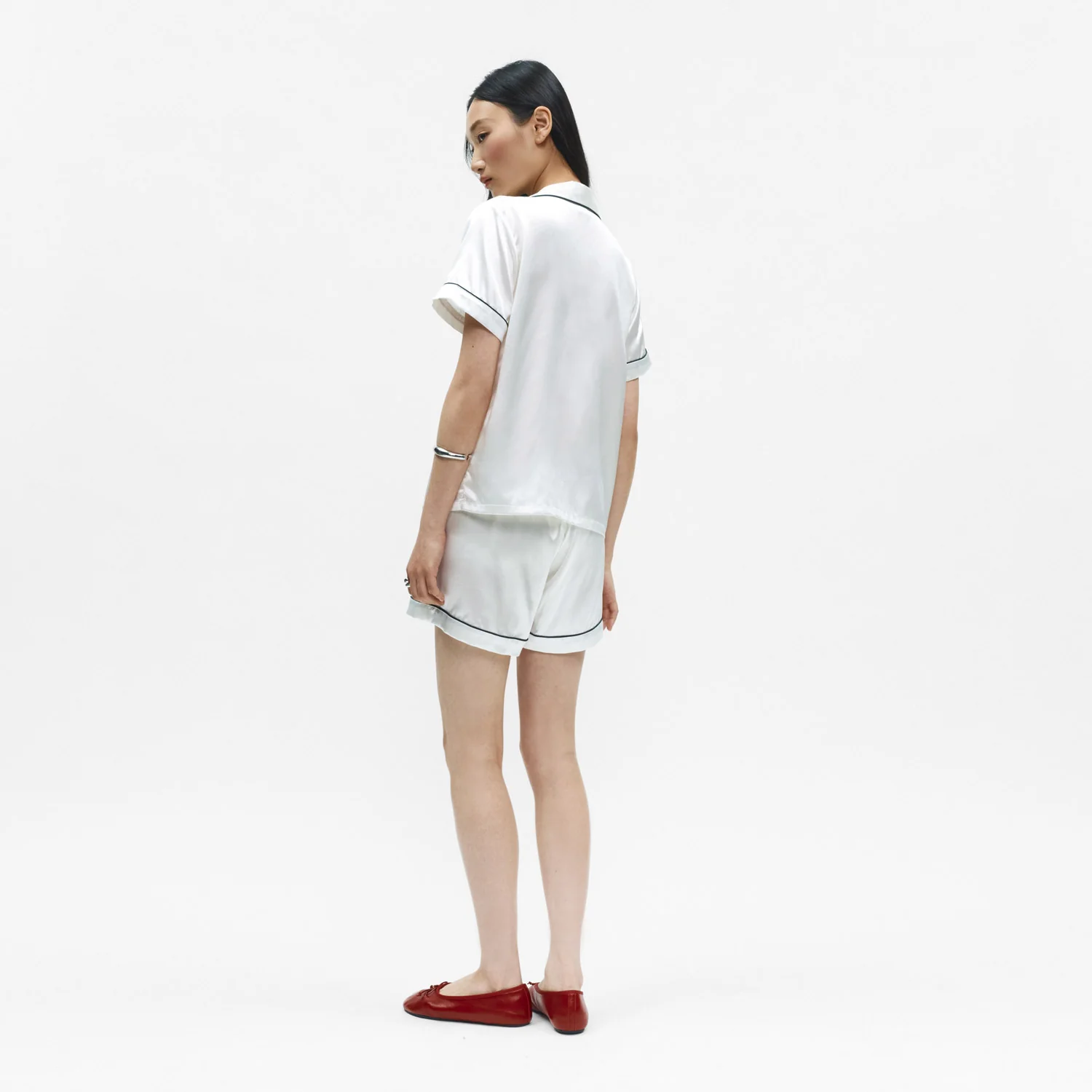 Organic Silk Embroidered Pajama Set - Image 8