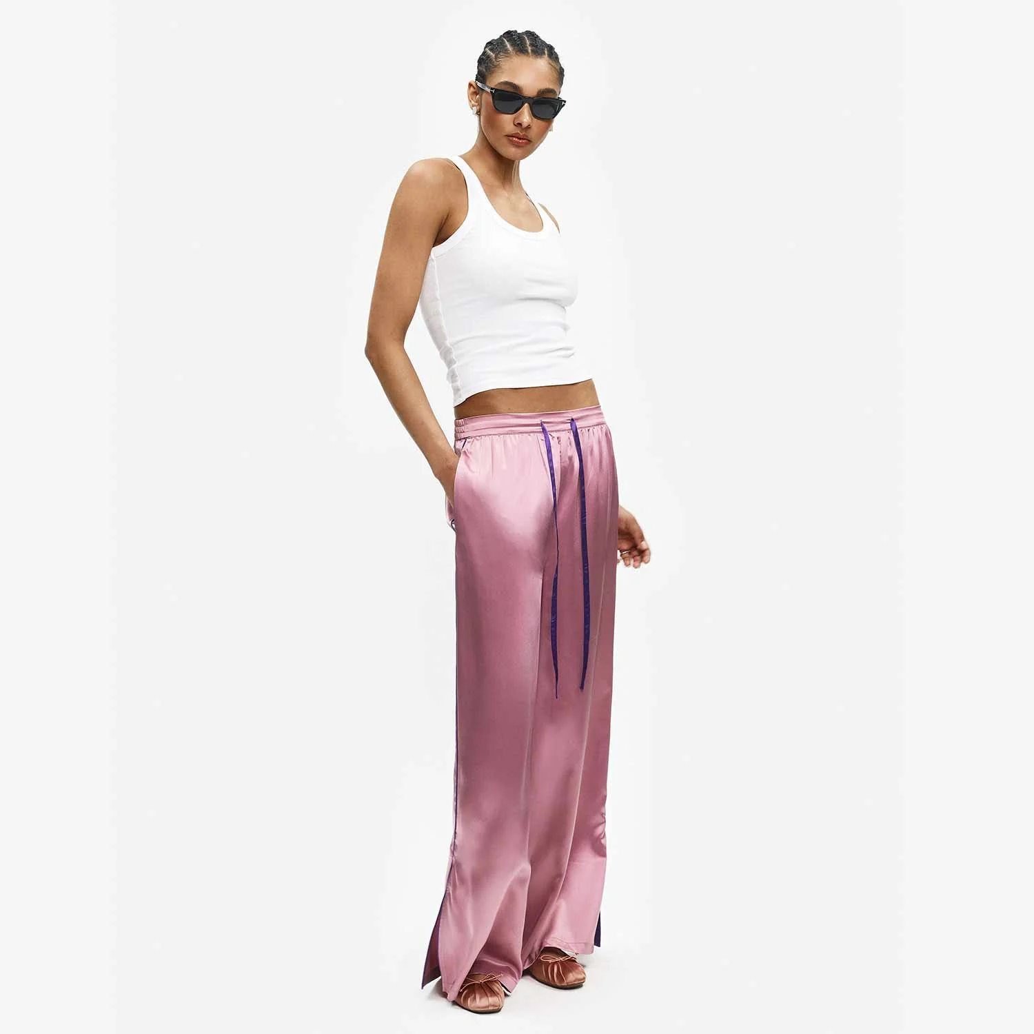 Organic Silk Long Pajama Pants - Image 33