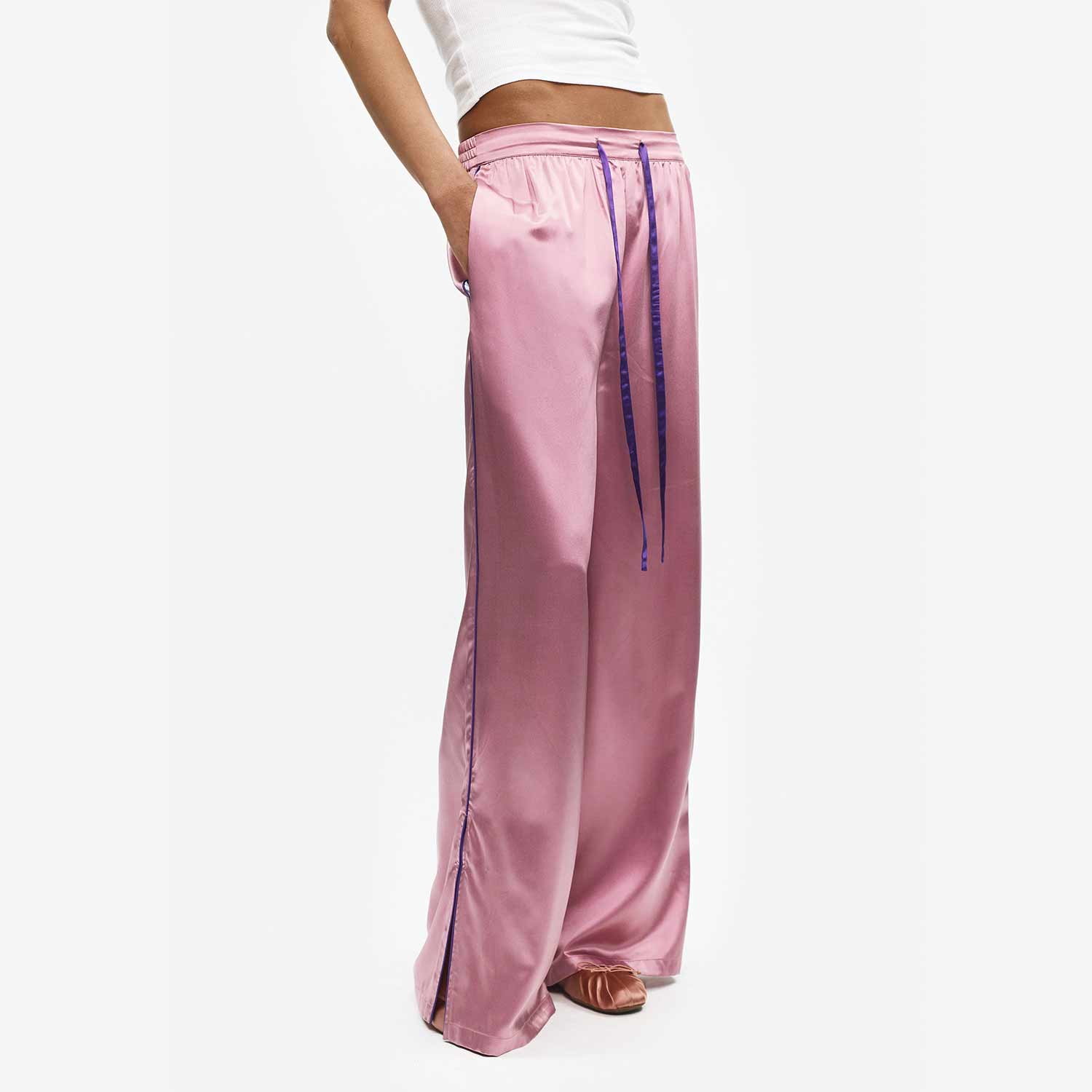Organic Silk Long Pajama Pants - Image 34