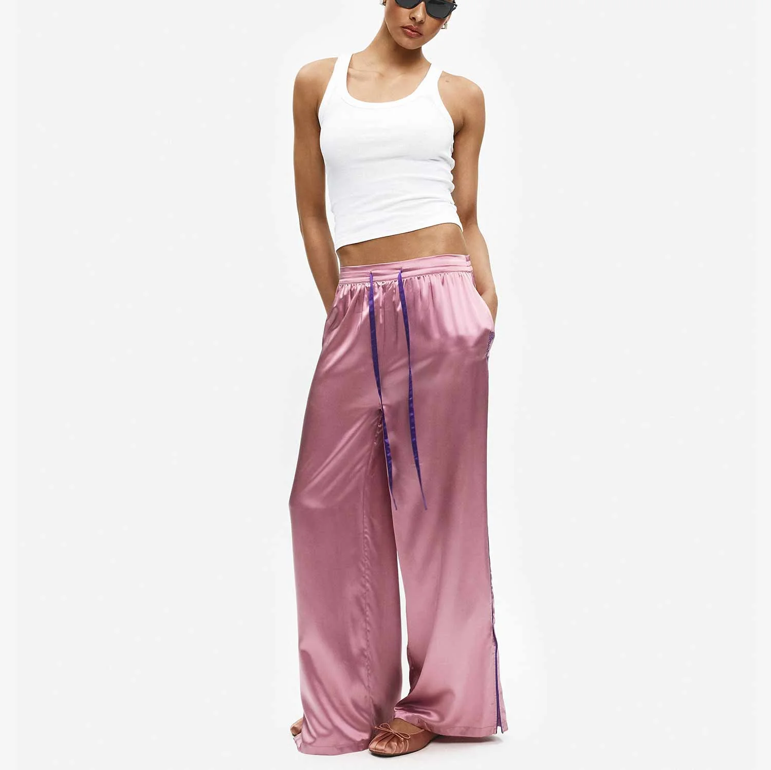 Organic Silk Long Pajama Pants - Image 38