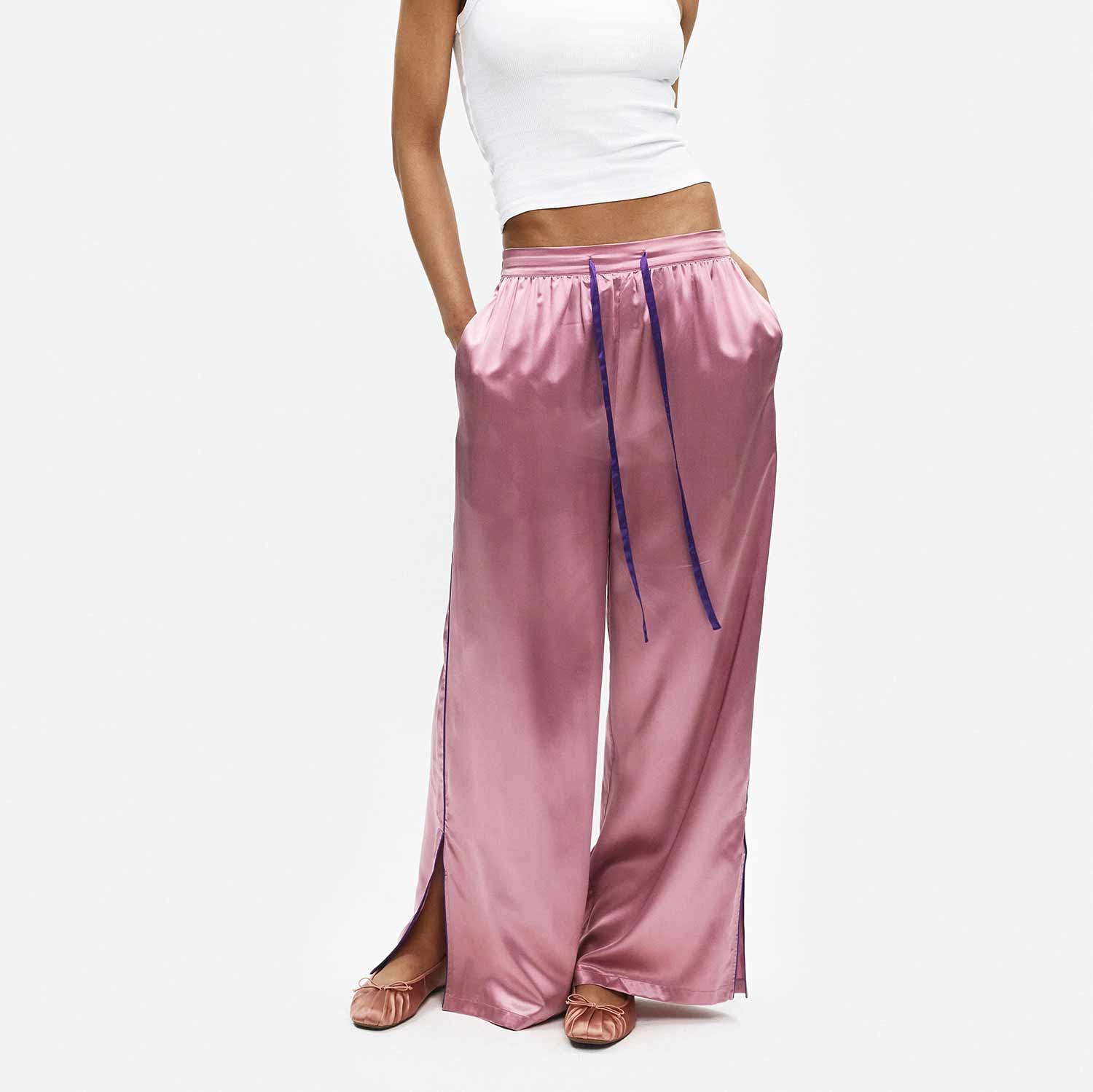 Organic Silk Long Pajama Pants - Image 39