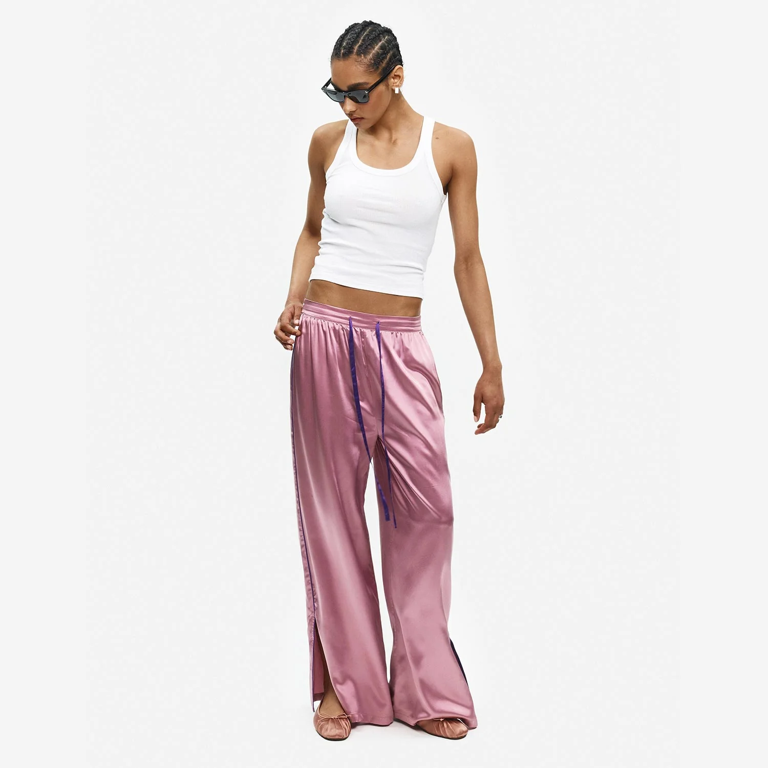 Organic Silk Long Pajama Pants - Image 41