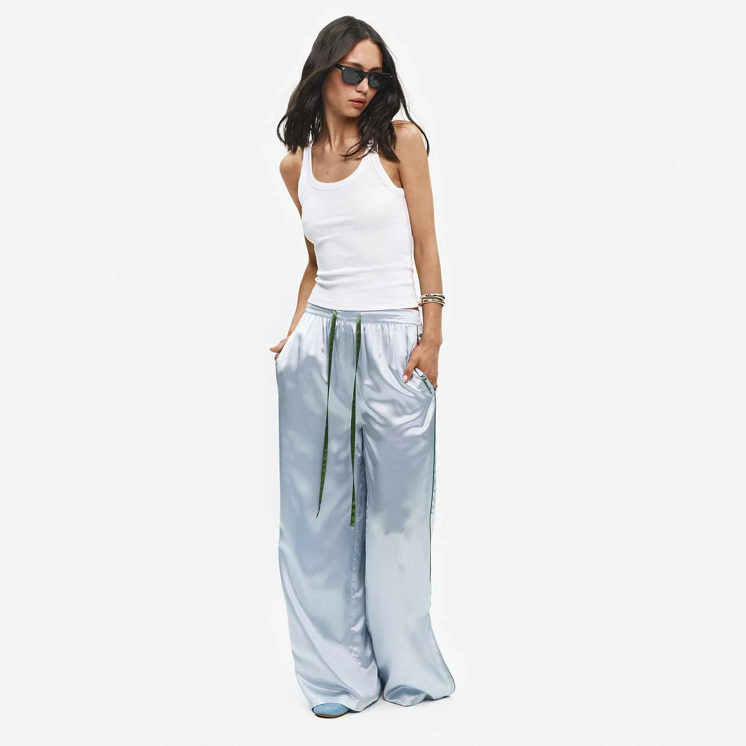 Organic Silk Long Pajama Pants - Image 42