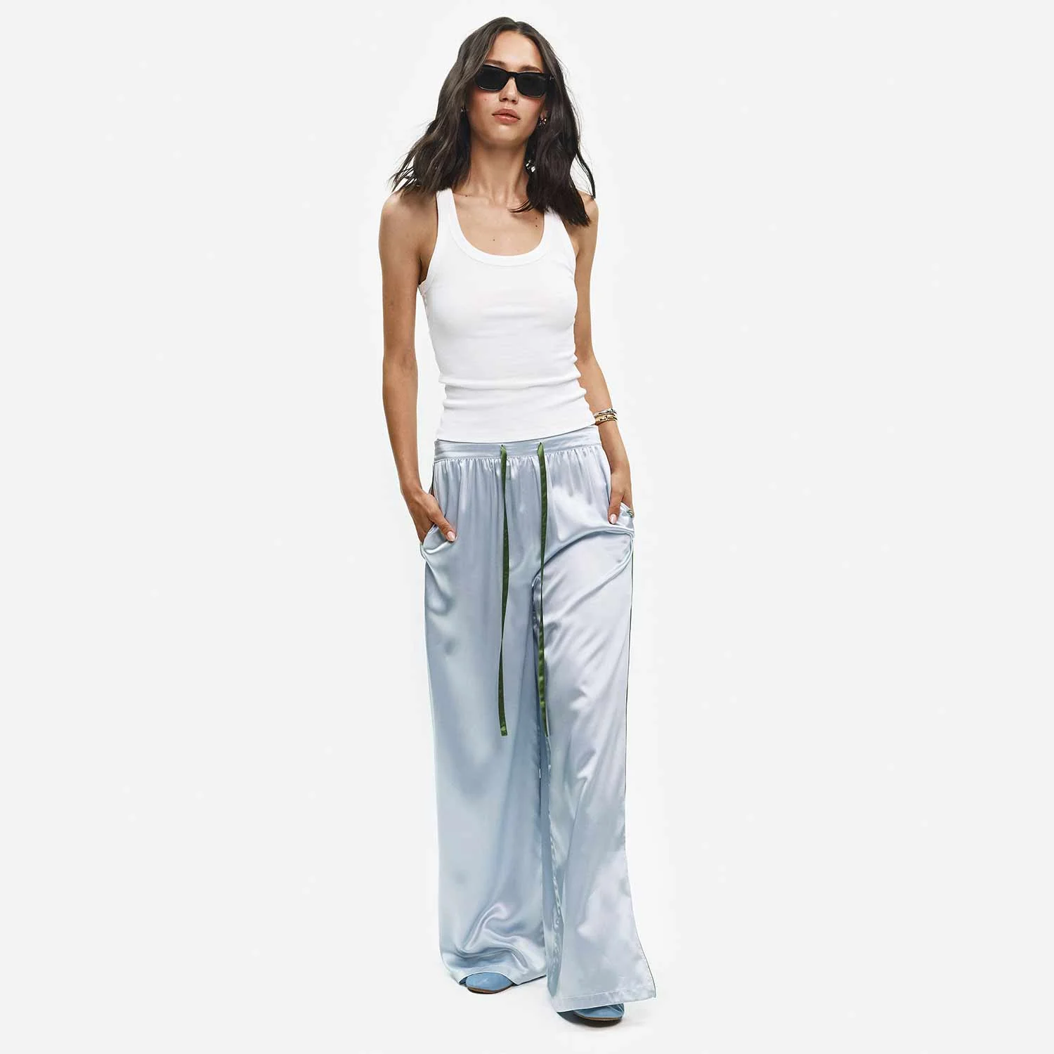 Organic Silk Long Pajama Pants - Image 44