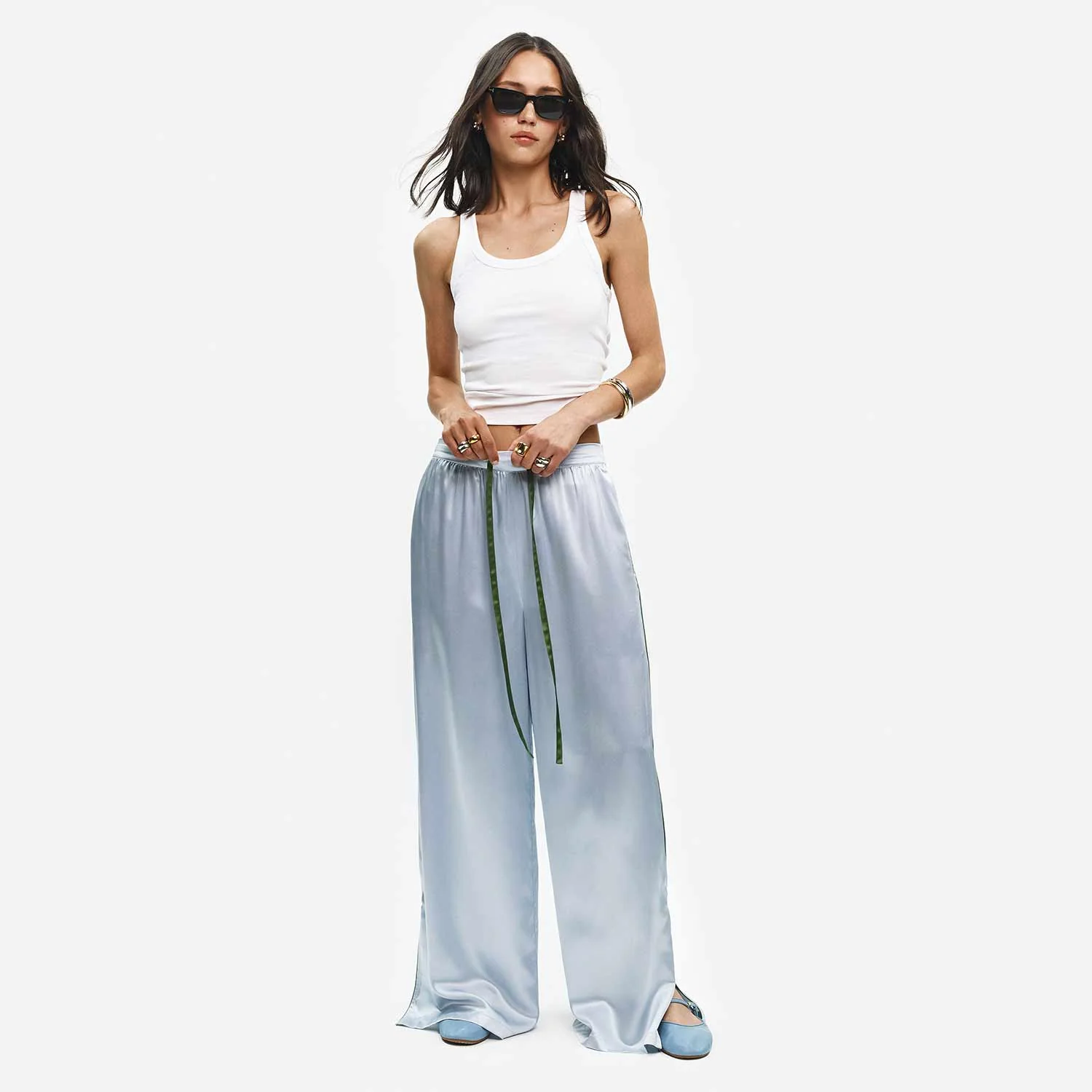 Organic Silk Long Pajama Pants - Image 48