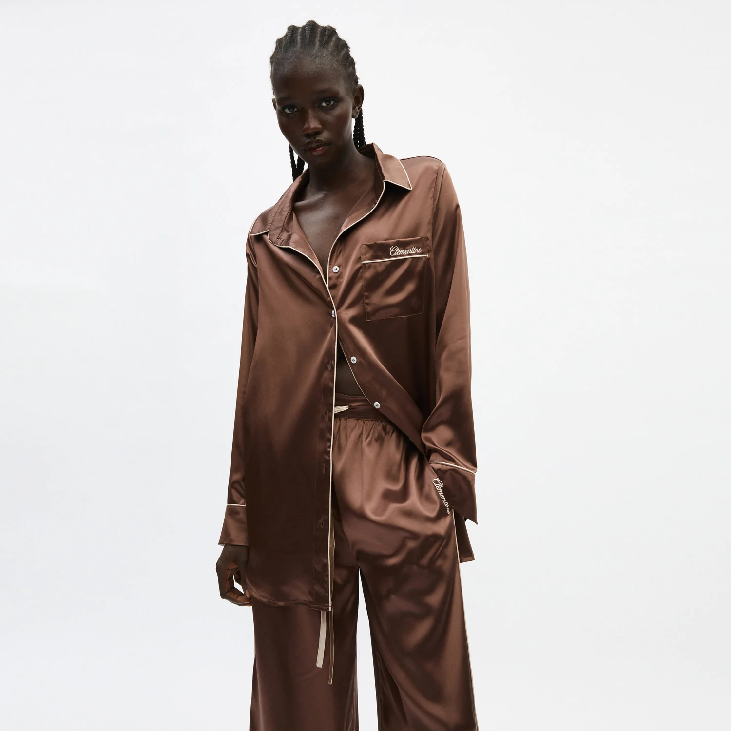 Organic Silk Long Pajama Set - Image 35