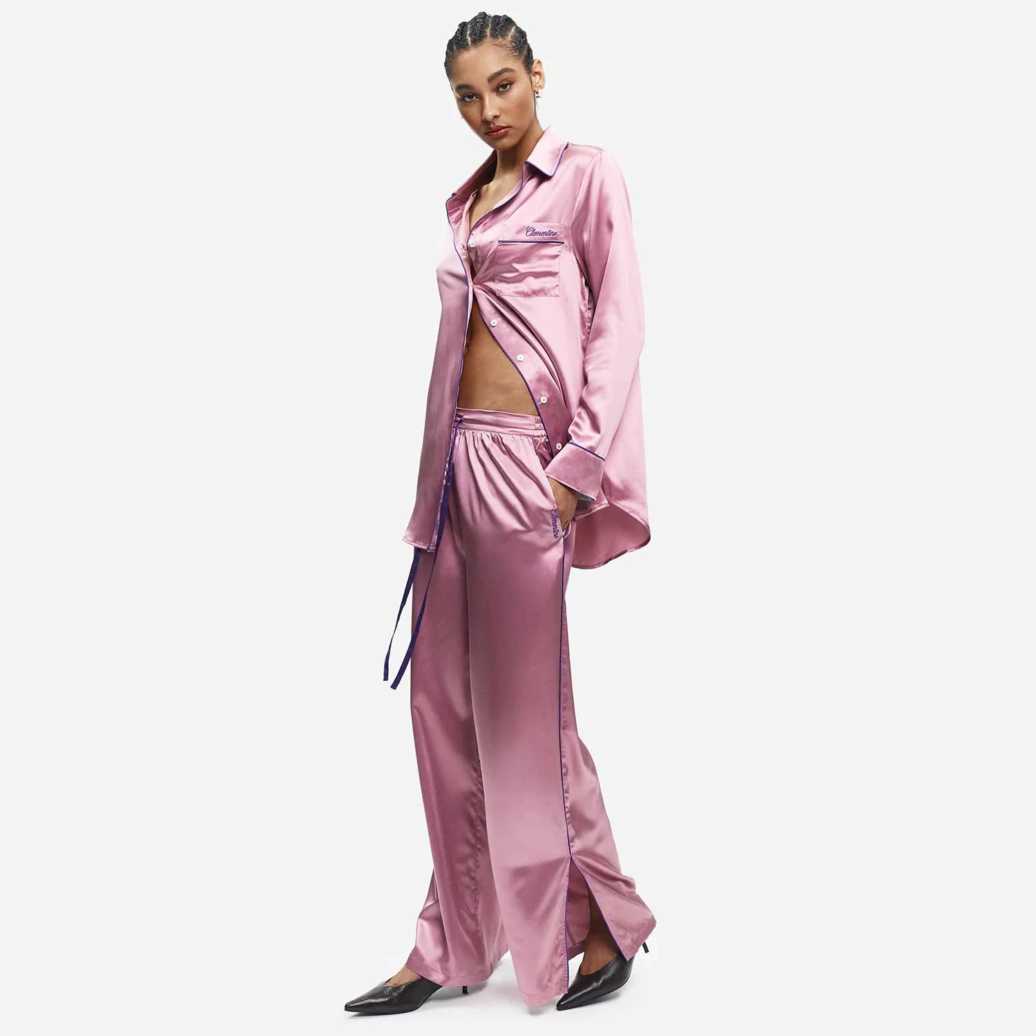 Organic Silk Long Pajama Set - Image 41