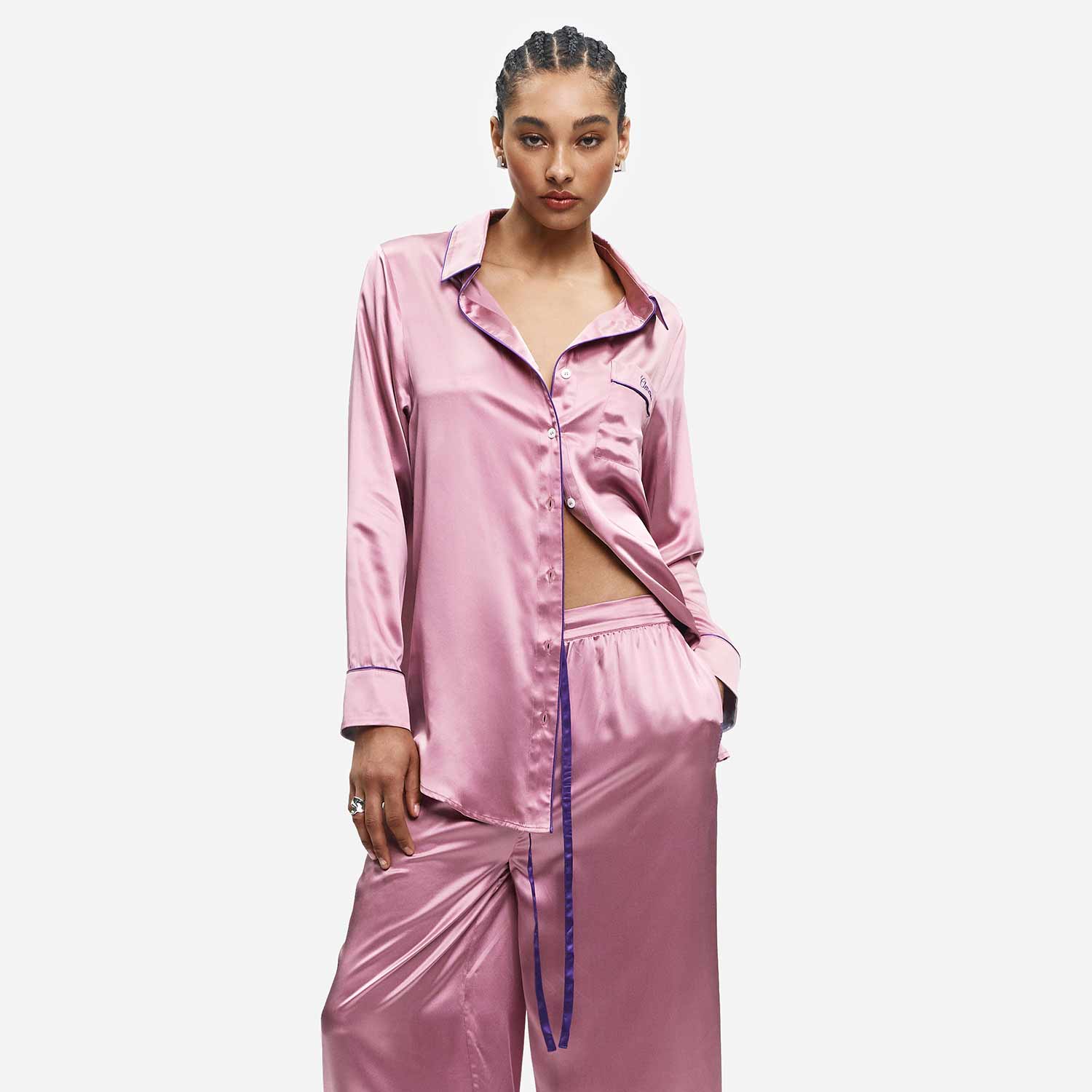 Organic Silk Long Pajama Set - Image 49