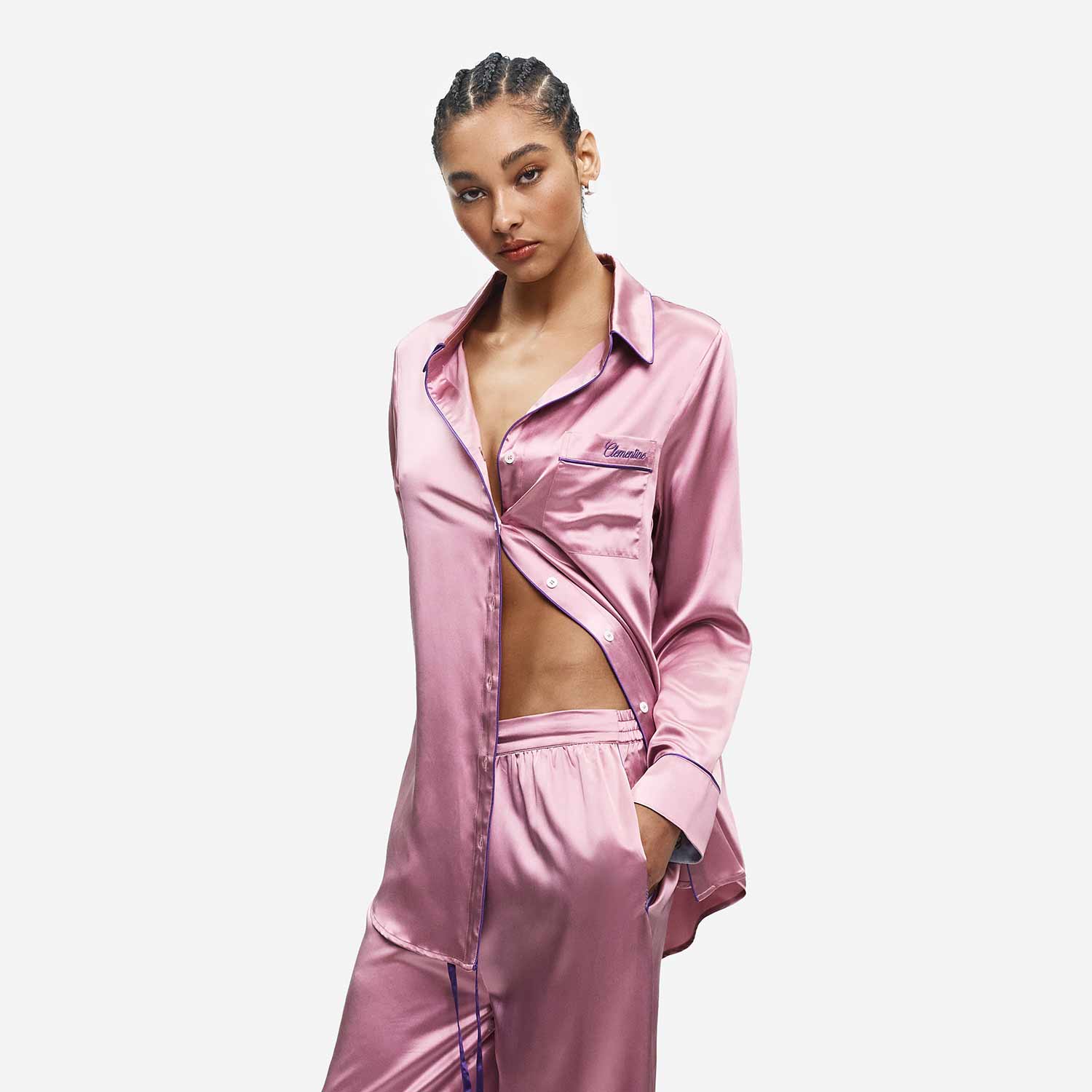 Organic Silk Long Pajama Set - Image 50