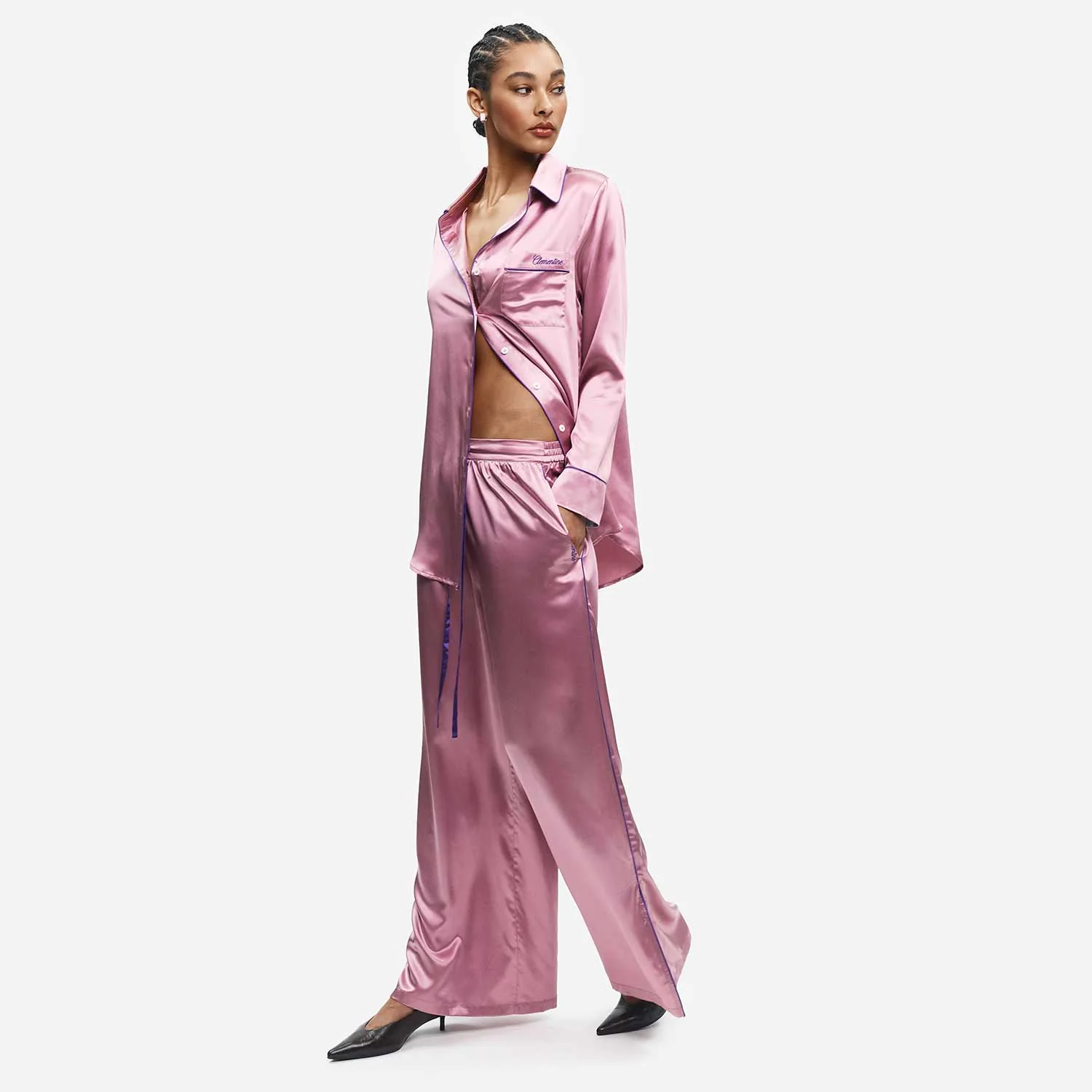 Organic Silk Long Pajama Set - Image 51