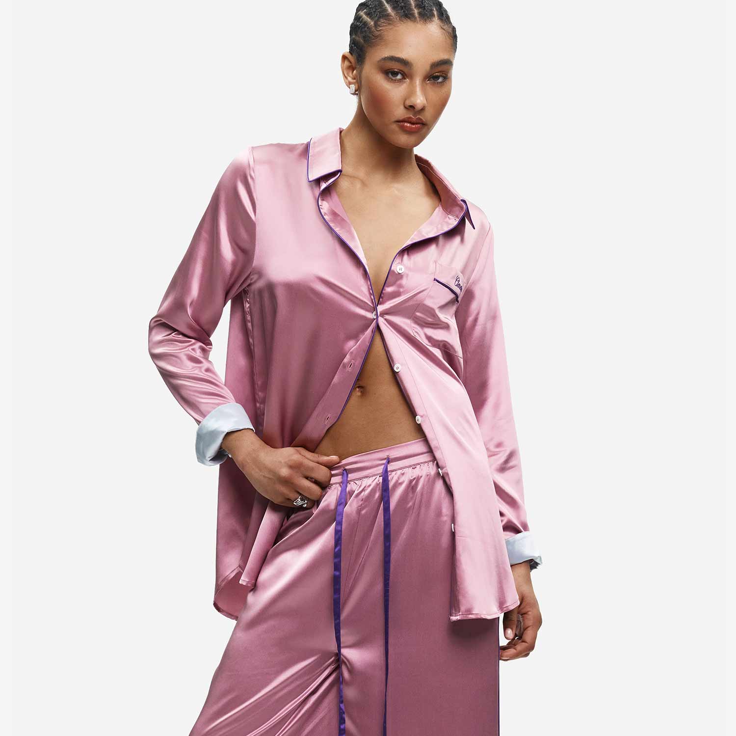 Organic Silk Long Pajama Set - Image 52