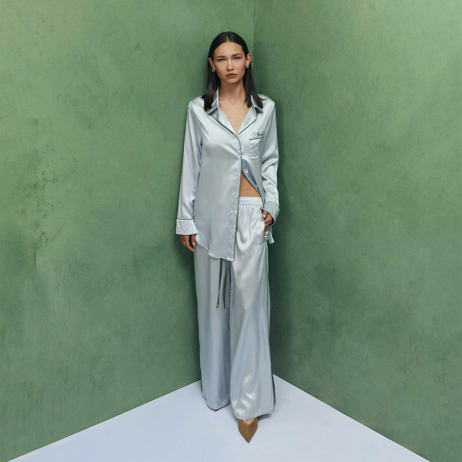 Organic Silk Long Pajama Set - Image 67