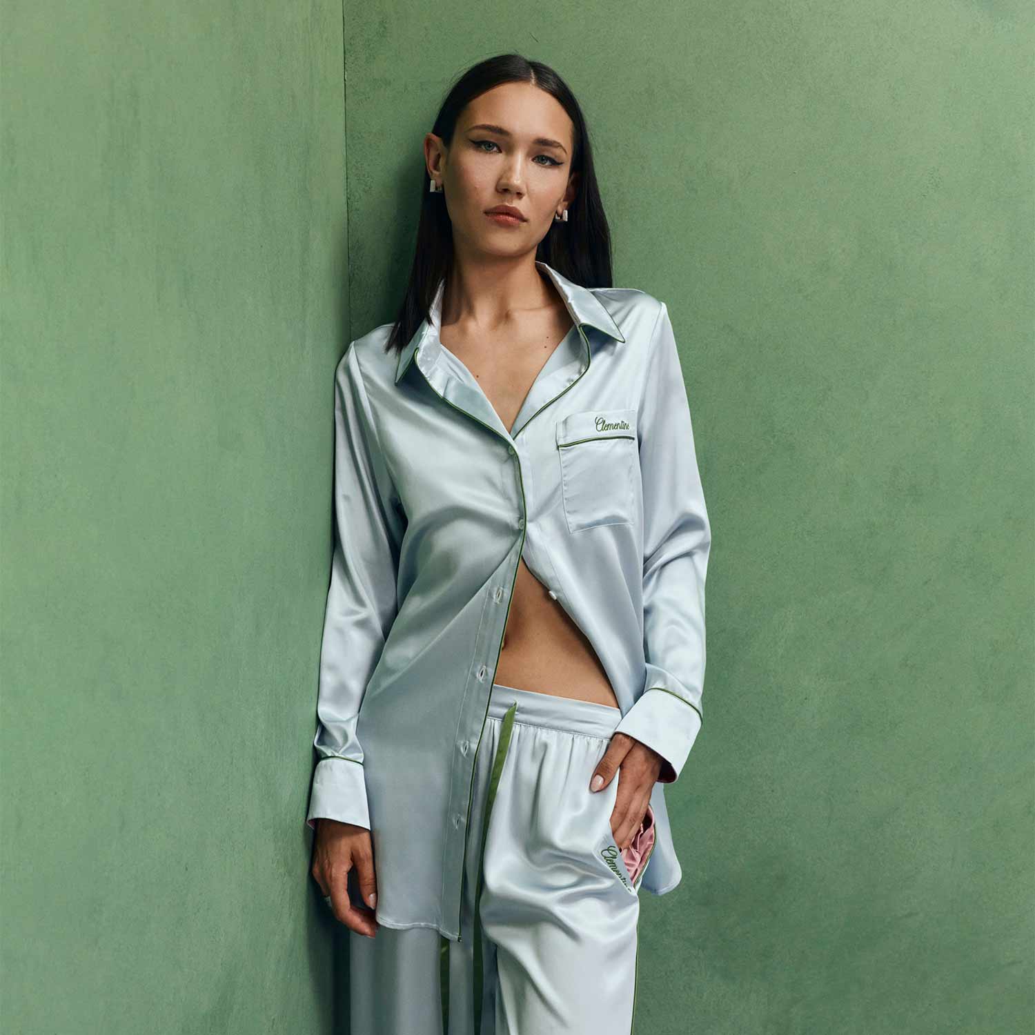 Organic Silk Long Pajama Set - Image 68