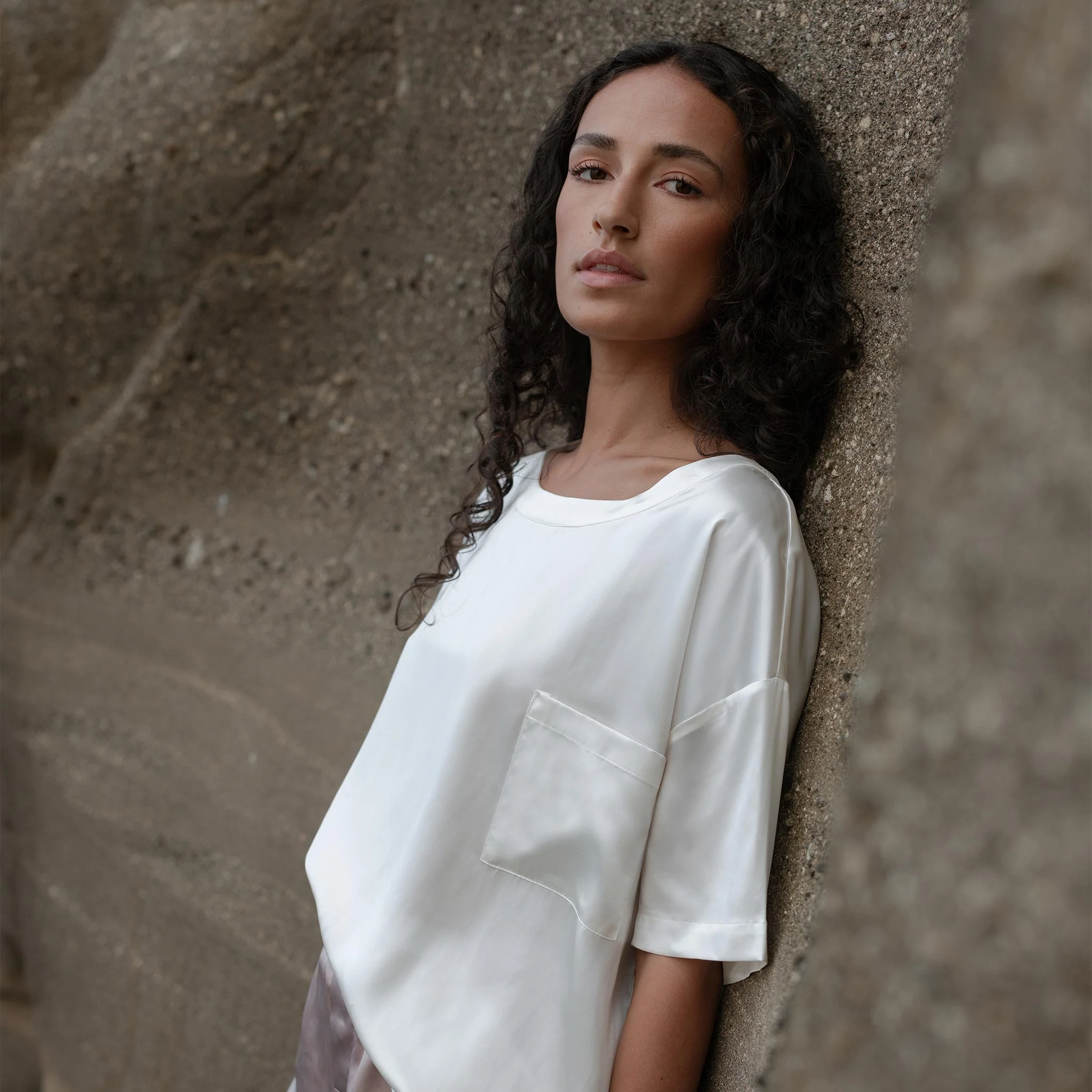 Organic Silk T-Shirt Dress - Image 15