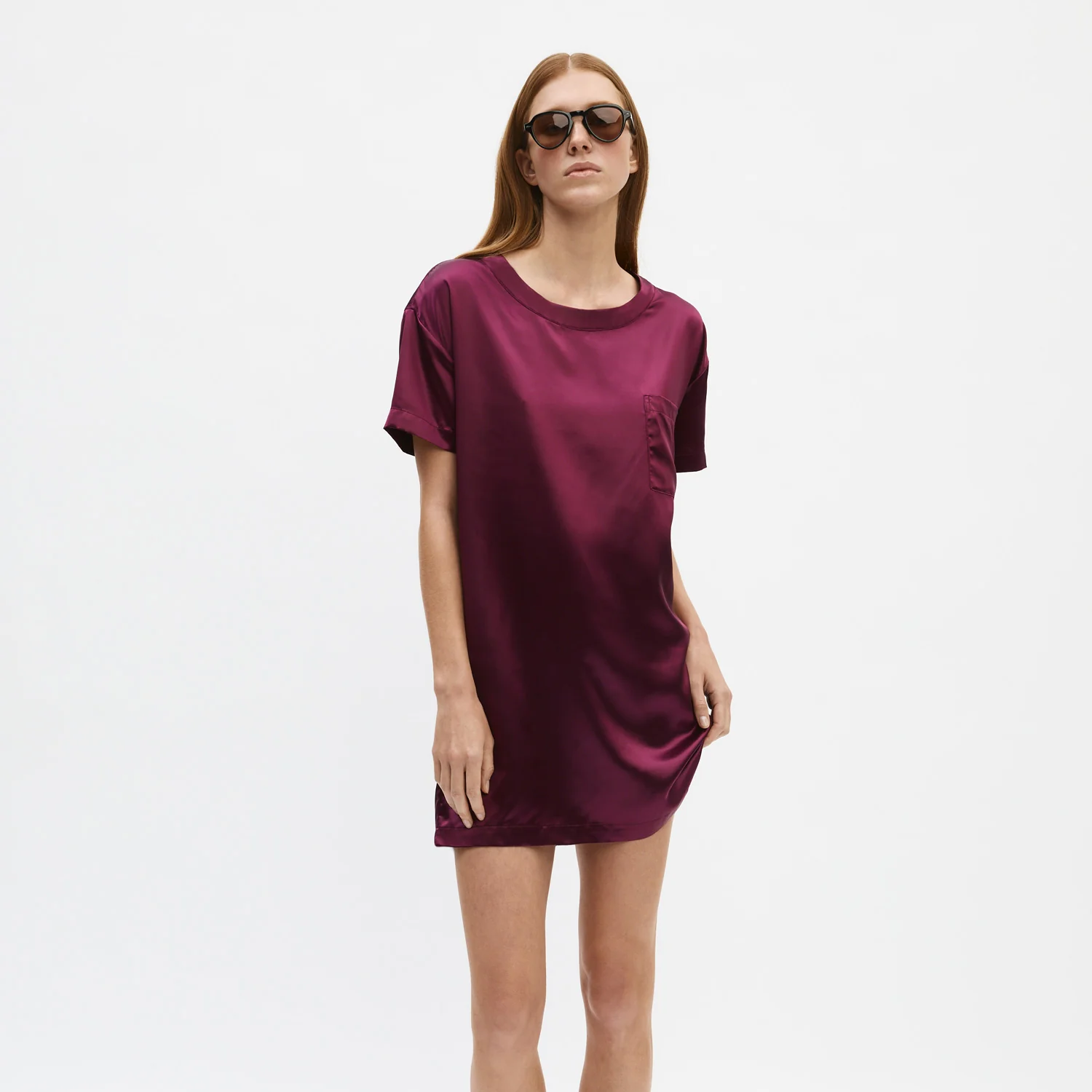 Organic Silk T-Shirt Dress - Image 36