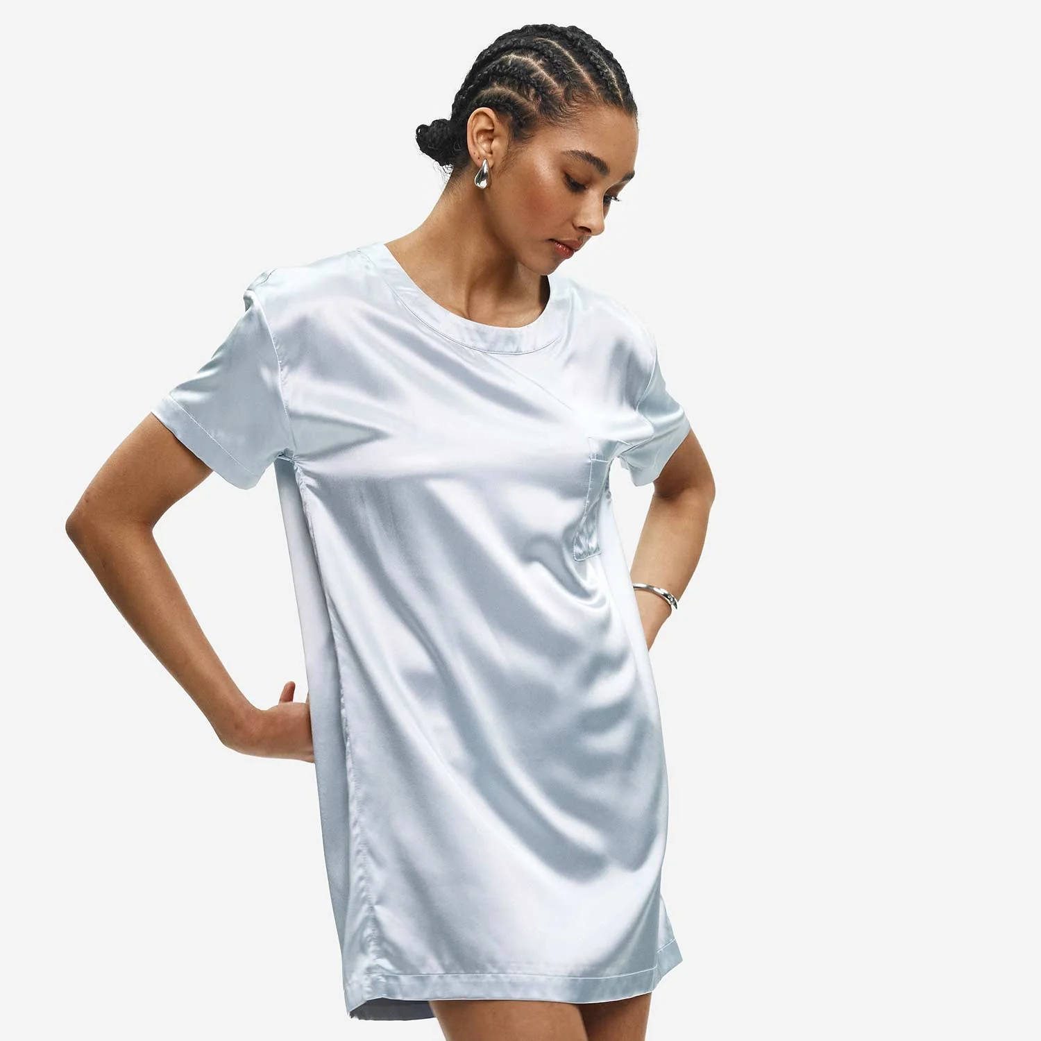 Organic Silk T-Shirt Dress - Image 46