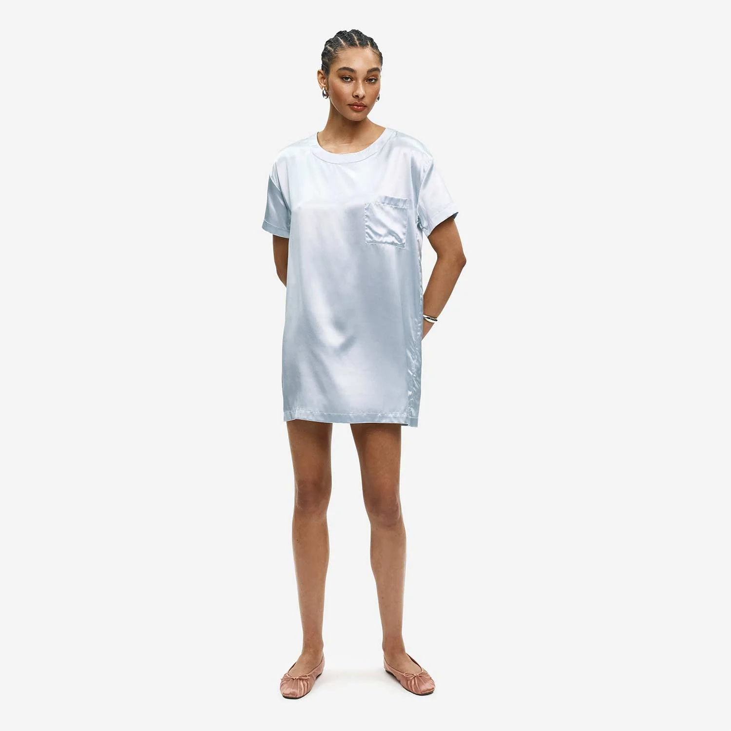Organic Silk T-Shirt Dress - Image 50
