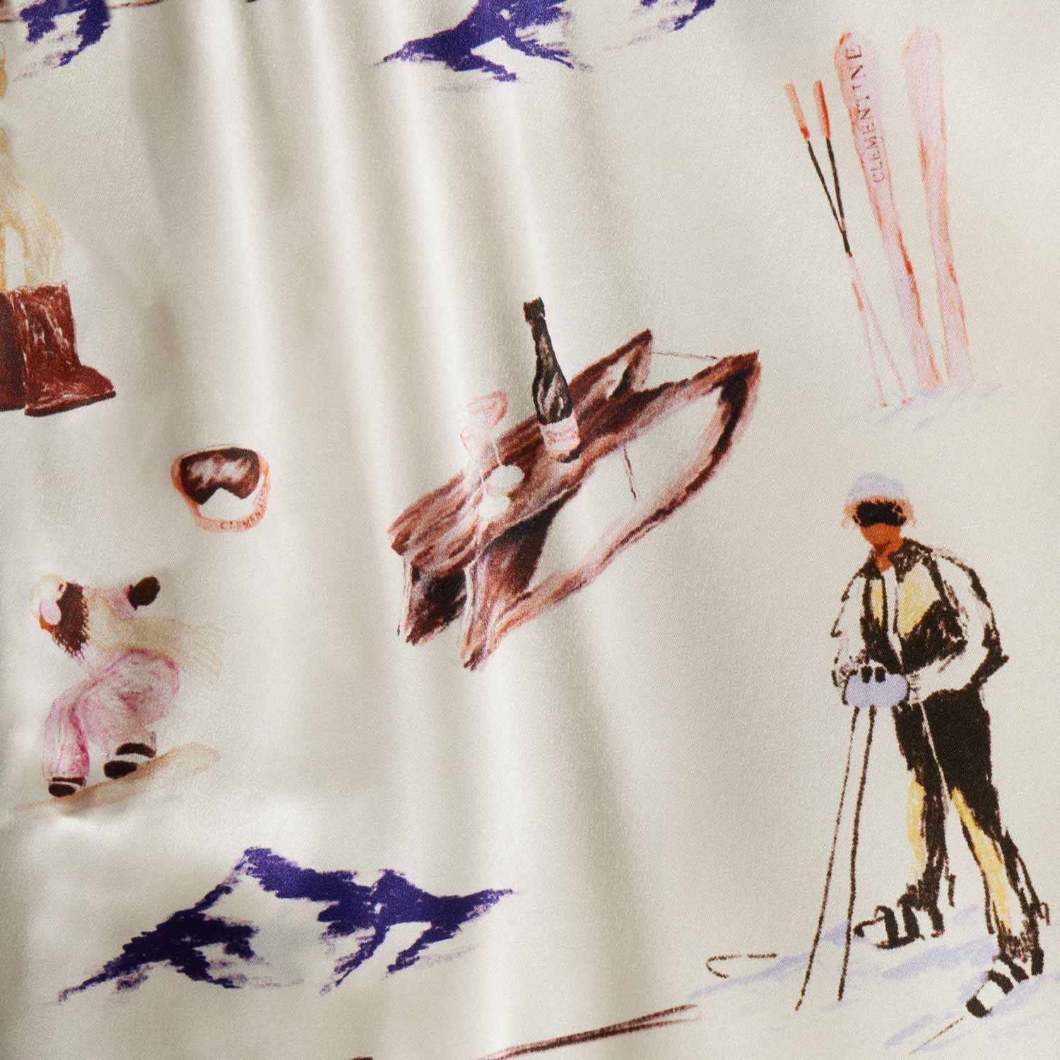 Ski Club Silk Short Pajama Set - Image 13