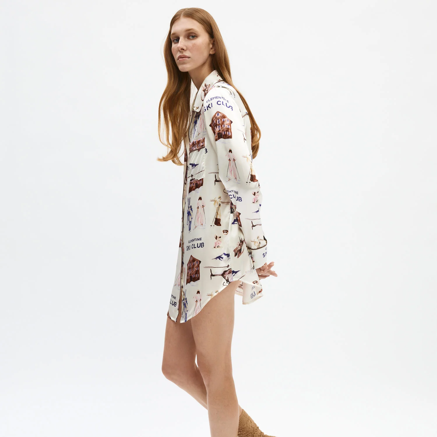 Ski Club Silk Long Pajama Set - Image 10