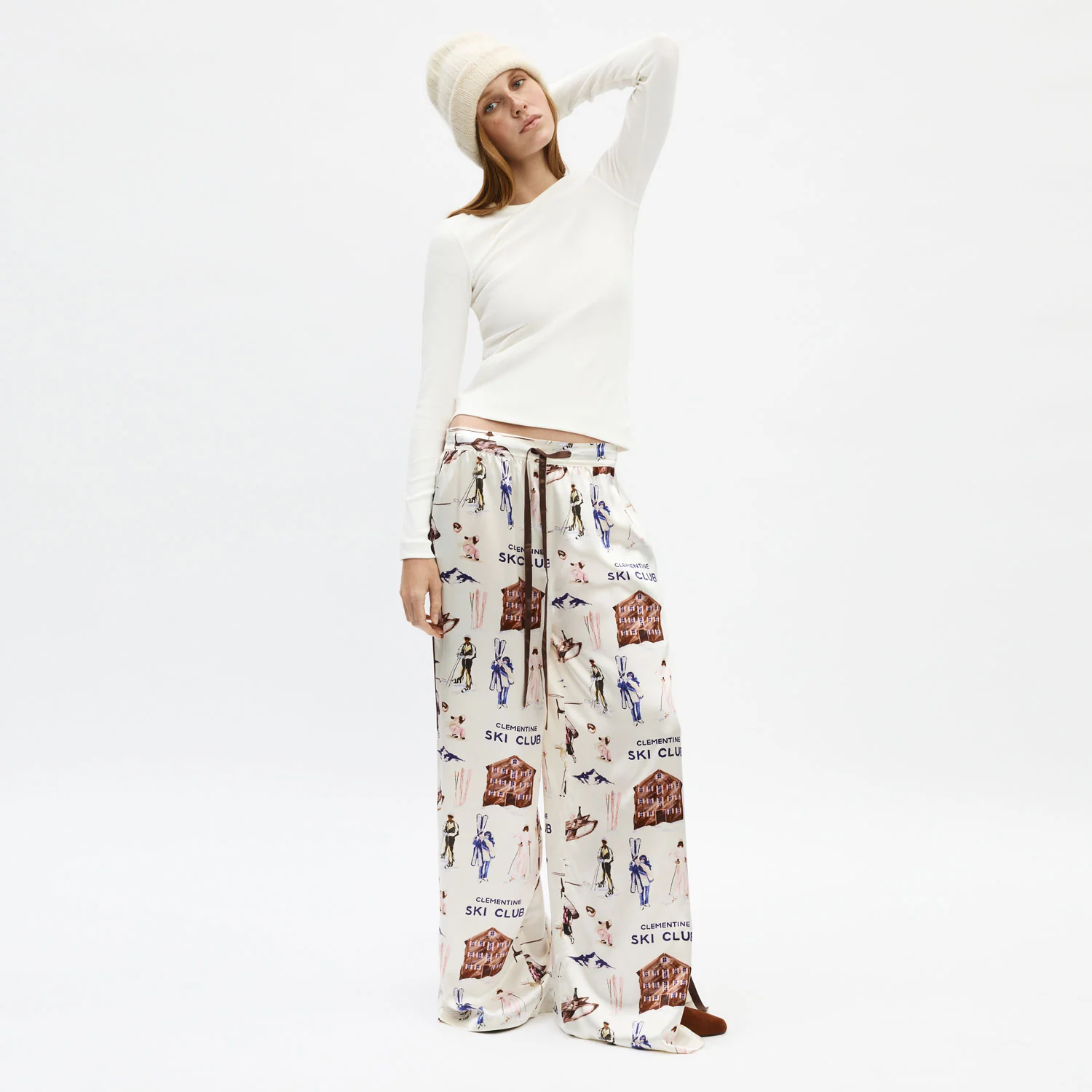 Ski Club Silk Long Pajama Set - Image 14