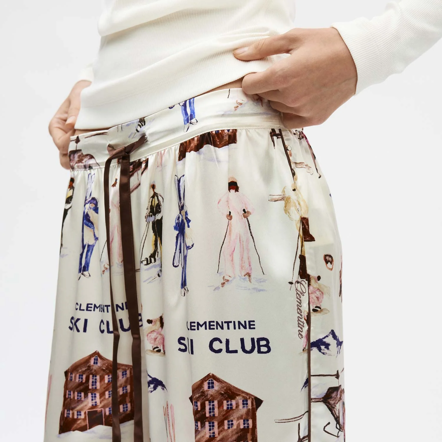 Ski Club Silk Long Pajama Set - Image 7