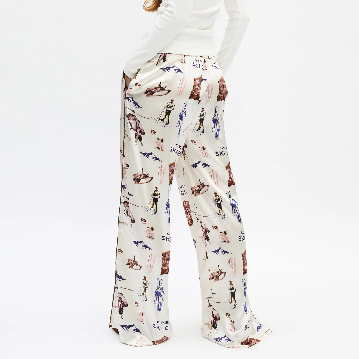 Ski Club Silk Long Pajama Set - Image 8