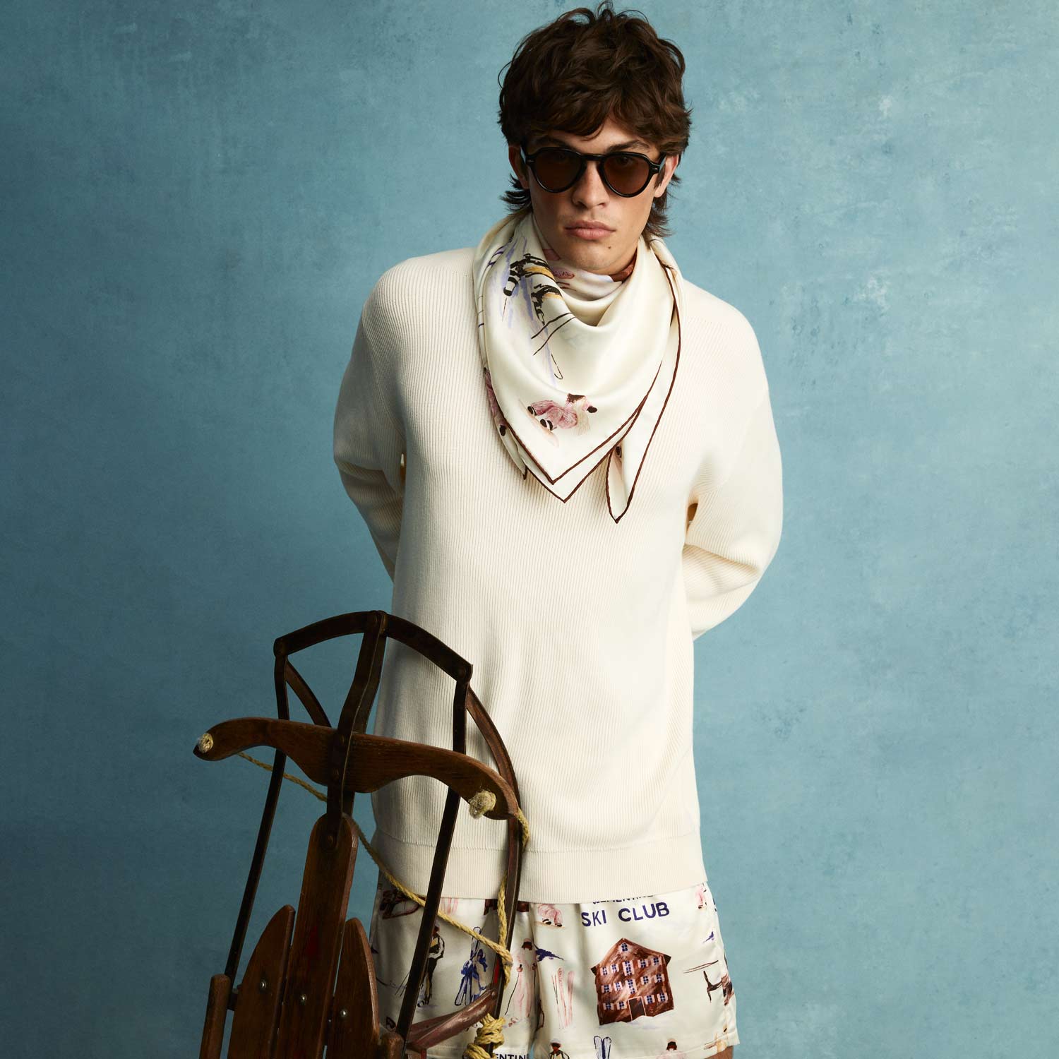 Ski Club Silk Scarf 90 - Image 10