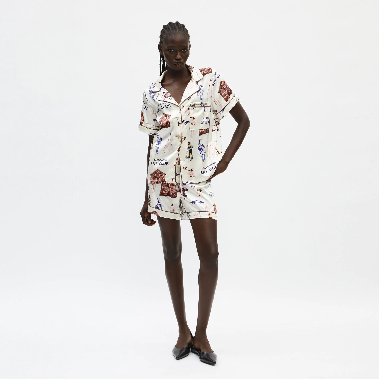 Ski Club Silk Short Pajama Set - Image 8